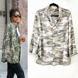 Anthropologie Cloth And Stone Shirttail Button Down in Camo